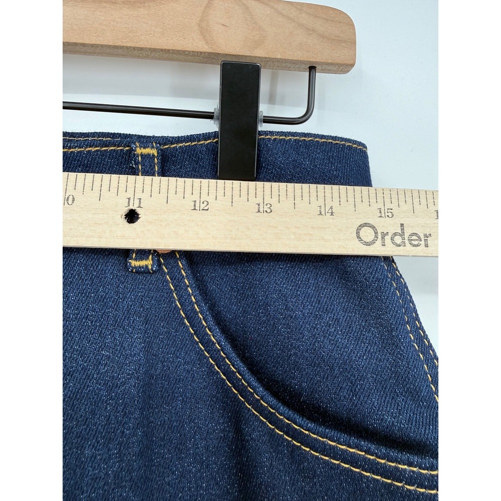 Vintage Lee Jeans Womens 16 Blue Dark Wash Union Deadstock Made USA 29x35 NEW - Picture 7 of 11